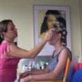 Jess getting makeup done