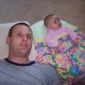 Kylee and daddy watching tv (1)