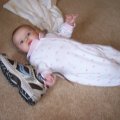 Aug 27, 2007 - Kylee with moms shoe (2)
