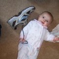 Aug 27, 2007 - Kylee with moms shoe (3)