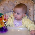 Dec 6, 2007 - Kylee in High Chair (2)