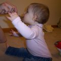 April 24, 2008 - Kylee and Dad eating French Silk Pie (6)