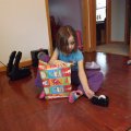 Dec 1, 2012, wrapping daddys bday present (10)