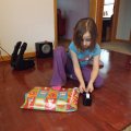 Dec 1, 2012, wrapping daddys bday present (6)