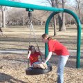 April 26, 2013 - Kylee and Mom Tire swing Banana Split (1)